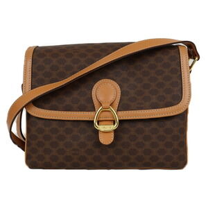 Celine Shoulder Bag Brown Macadam